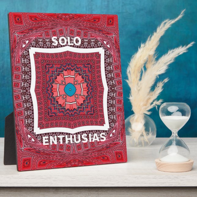 Traditionelle Sindhi Kultur Ajrak Muster Kunst Dru Fotoplatte (Seite)