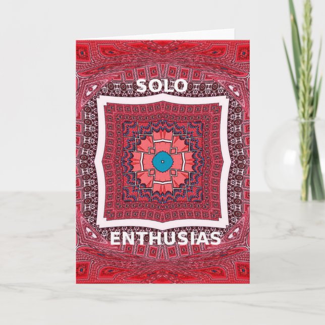 Traditionelle Sindhi Kultur Ajrak Muster Kunst Dru Karte (Vorderseite)