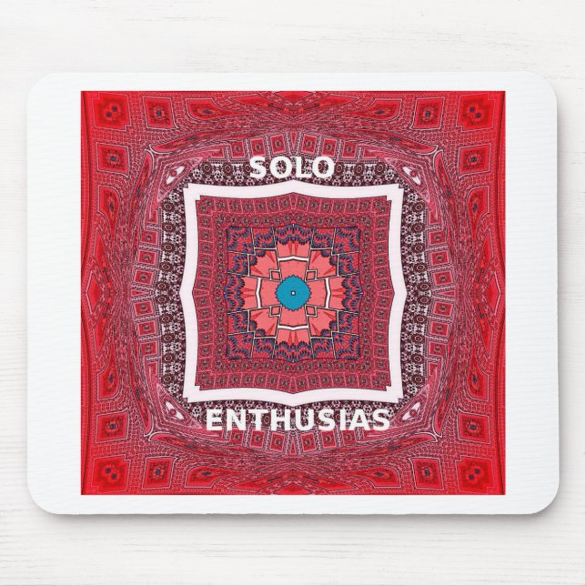 Traditionelle Sindhi Kultur Ajrak Muster Kunst Dru Mousepad (Vorne)