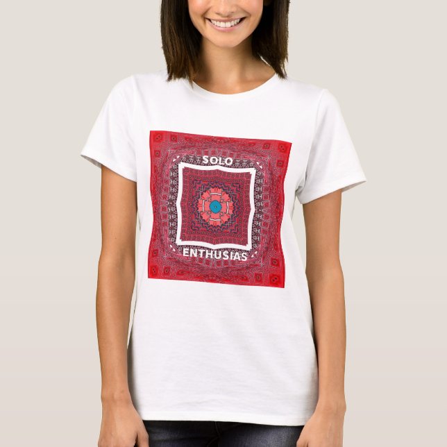 Traditionelle Sindhi Kultur Ajrak Muster Kunst Dru T-Shirt (Vorderseite)