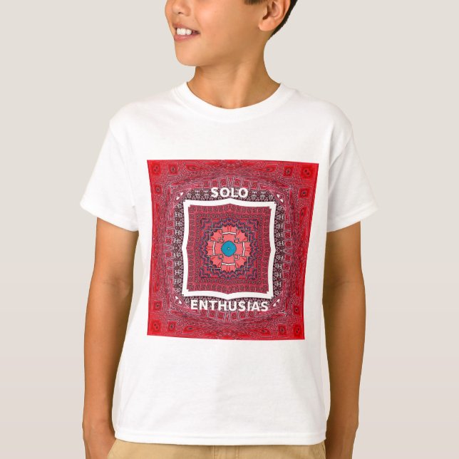 Traditionelle Sindhi Kultur Ajrak Muster Kunst Dru T-Shirt (Vorderseite)