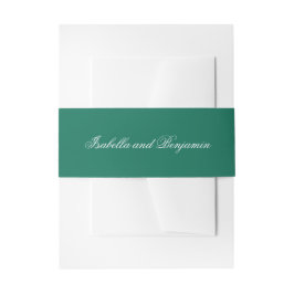 Traditionelle Smaragdgrüne feierliche Hochzeit Einladungsbanderole