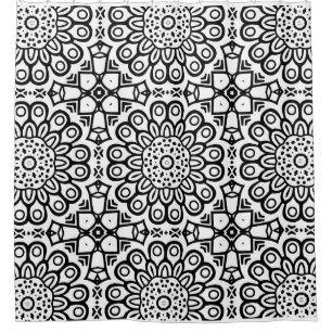 Traditionelle Sonnenblumen-Batik-Musterschmuck Duschvorhang