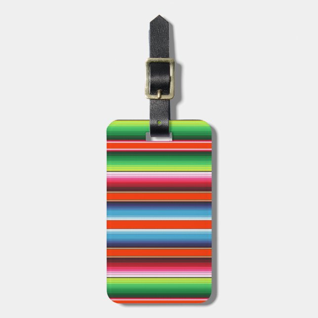 Traditionelle Spanisch Serape Gepäckanhänger (Vorderseite vertikal)