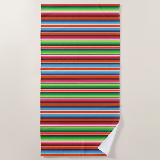 Traditionelle Spanisch Serape Strandtuch (Vorderseite)