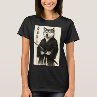Traditionelle Sumi-e-Ästhetik Krieger Japanisch T-Shirt