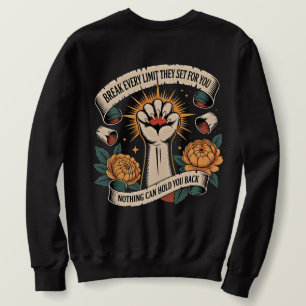 Traditionelle Tattoo-Resilienz-Kunst Motivierend Sweatshirt