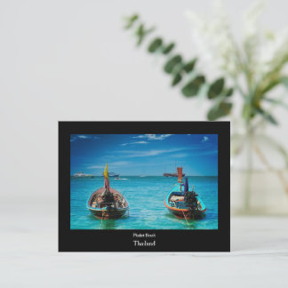 Traditionelle Thai Boats Post Card Feiertagspostkarte
