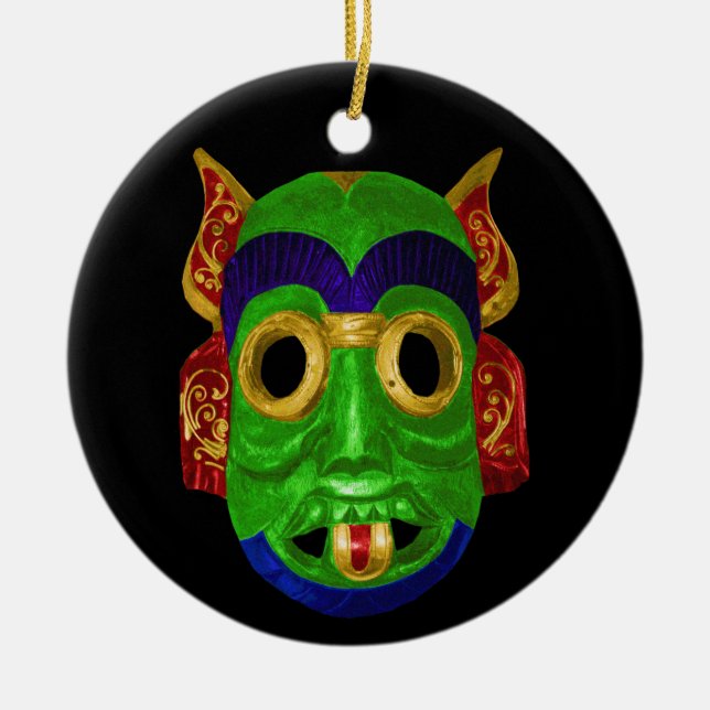 Traditionelle thailändische Maske Keramikornament (Vorne)