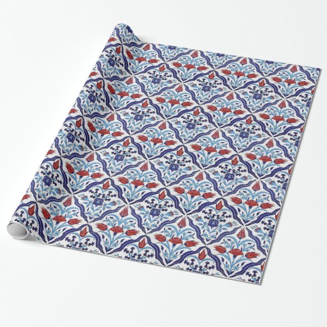 traditionelle türkische Fliesen Geschenkpapier (Ungerollt)