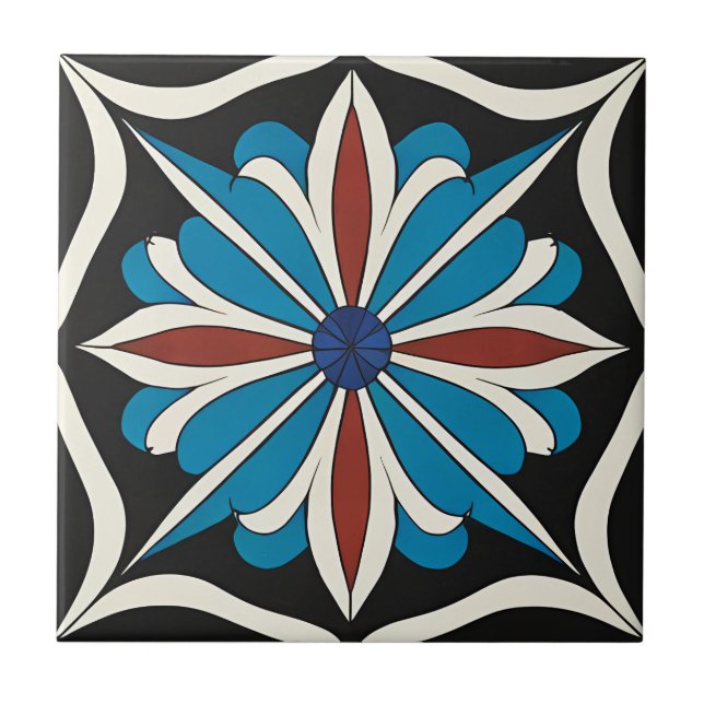 Traditionelle türkische Iznik-Keramik Tile Fliese (Vorderseite)