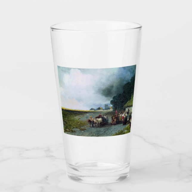 Traditionelle ukrainische Hochzeit (Ukraine) (Ehe) Glas (Vorderseite)