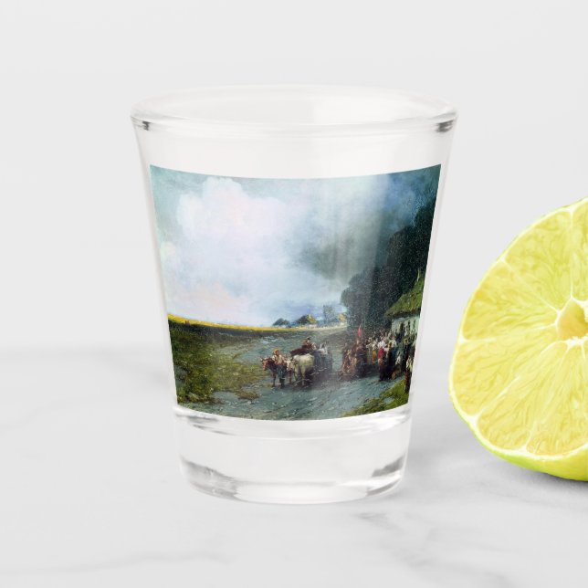 Traditionelle ukrainische Hochzeit (Ukraine) (Ehe) Schnapsglas (Vorderseite)