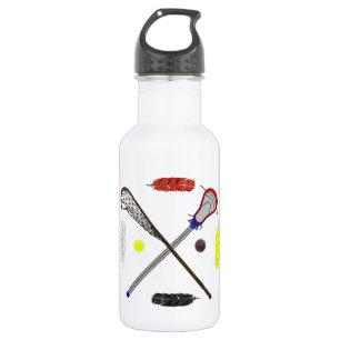 Traditionelle und moderne Lacrosse Sticks Edelstahlflasche