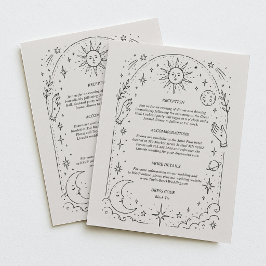 Traditionelle Vintage-Hochzeitsdetails himmlisch Begleitkarte