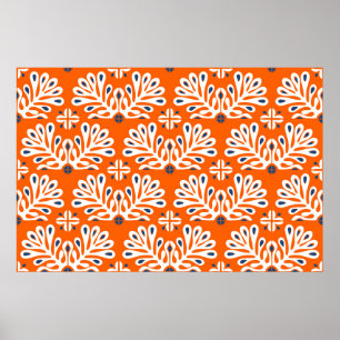 Traditionelle Vintage Ornamente im skandinavischen Poster