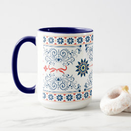 Traditionelle Volksblumen-Muster-Tasse Tasse