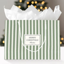 Traditionelle Weihnachts-Sage-Grün-Streifen indivi