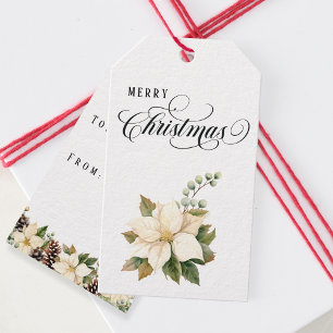 Traditionelle Weihnachts-Weihnachtsstern-Doppelsei Geschenkanhänger