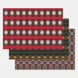 Traditionelle Weihnachtsblatt Geschenkwrap Geschenkpapier Set