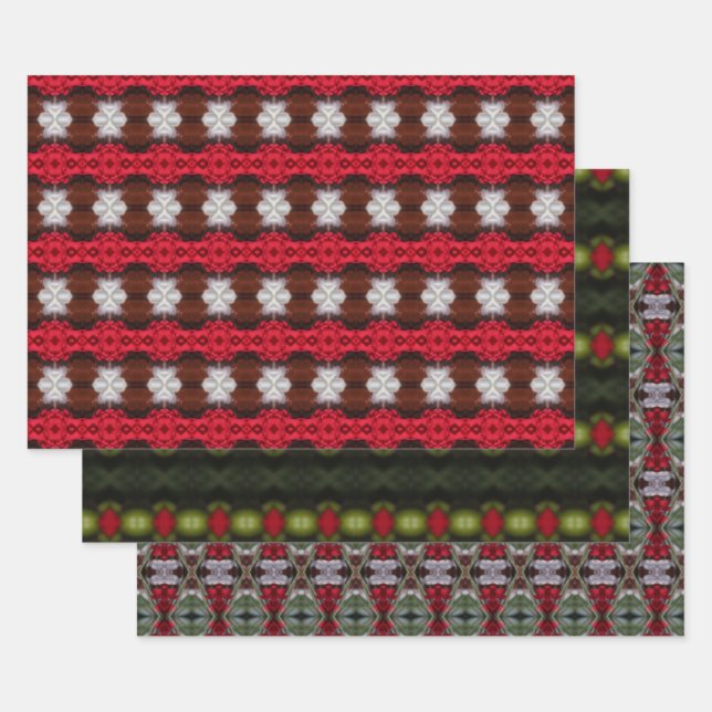 Traditionelle Weihnachtsblatt Geschenkwrap Geschenkpapier Set (Set)