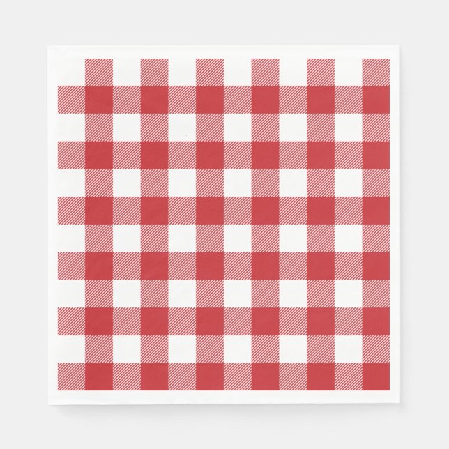 Traditionelle Weihnachtsfeier Muster Tartan Serviette (Vorderseite)