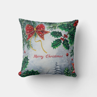 Traditionelle Weihnachtsfeiertage Personalisieren  Kissen