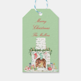 Traditionelle Weihnachtsgeschenkmarke Geschenkanhänger