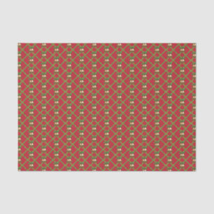 Traditionelle Weihnachtsglocken rot und grün Seidenpapier