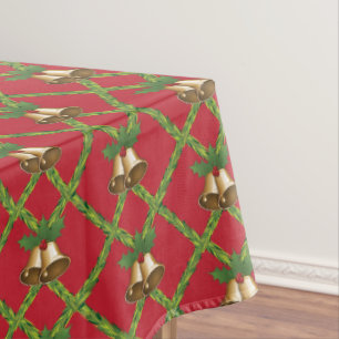Traditionelle Weihnachtsglocken rot und grün Tischdecke