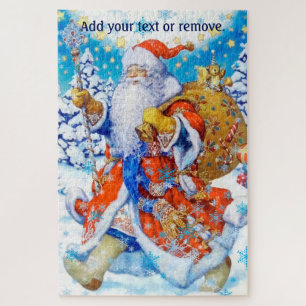 Traditionelle Weihnachtskarte Botschaft von Santa,