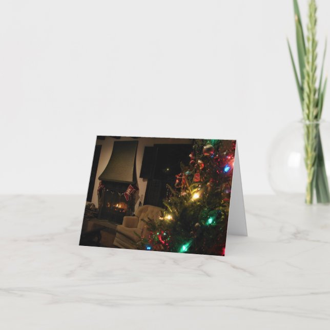 traditionelle Weihnachtskarte Dankeskarte (Vorderseite)