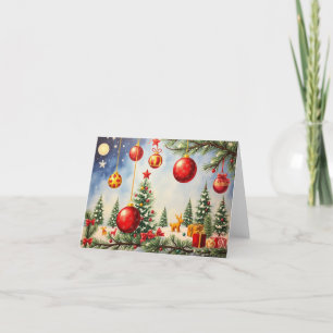 Traditionelle Weihnachtskarte Dankeskarte