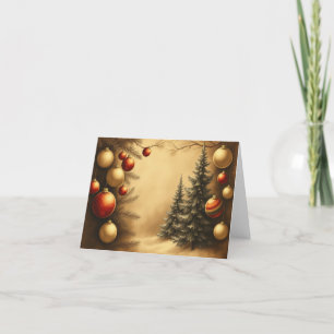 Traditionelle Weihnachtskarte Dankeskarte