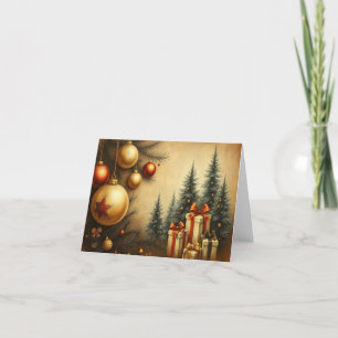 Traditionelle Weihnachtskarte Dankeskarte