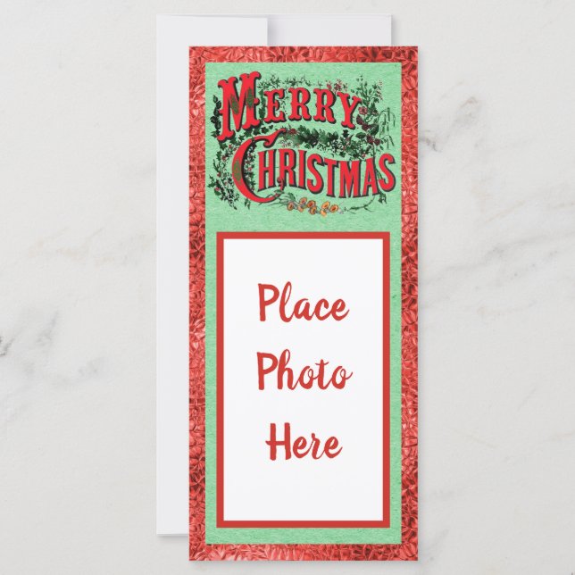 Traditionelle Weihnachtskarte mit Foto (Vorderseite)