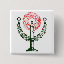 Traditionelle Weihnachtskerze Button