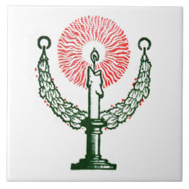 Traditionelle Weihnachtskerze Fliese