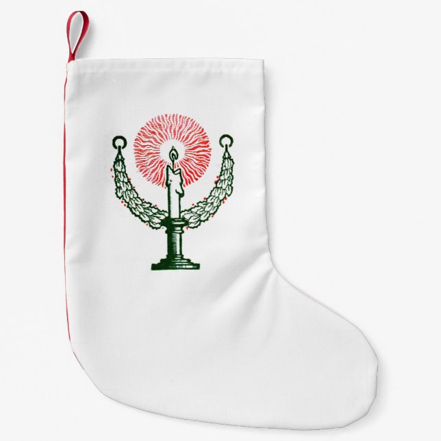 Traditionelle Weihnachtskerze Kleiner Weihnachtsstrumpf (Vorderseite)