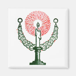 Traditionelle Weihnachtskerze Magnet