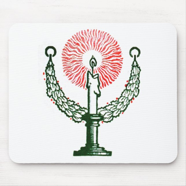 Traditionelle Weihnachtskerze Mousepad (Vorne)
