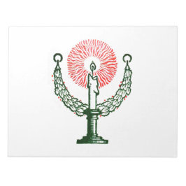 Traditionelle Weihnachtskerze Notizblock