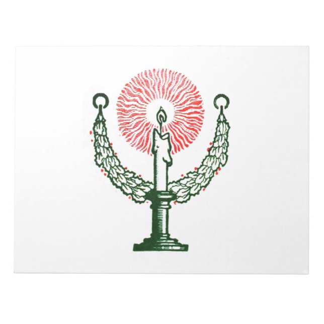 Traditionelle Weihnachtskerze Notizblock (Vorderseite)