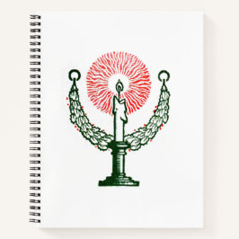 Traditionelle Weihnachtskerze Notizbuch