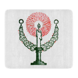 Traditionelle Weihnachtskerze Schneidebrett