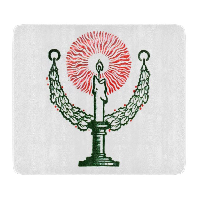 Traditionelle Weihnachtskerze Schneidebrett (Vorderseite)