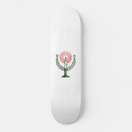 Traditionelle Weihnachtskerze Skateboard
