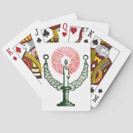 Traditionelle Weihnachtskerze Spielkarten