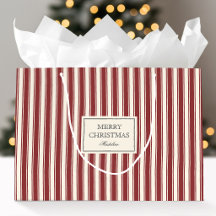 Traditionelle Weihnachtsrote Creme-Streifen Custom