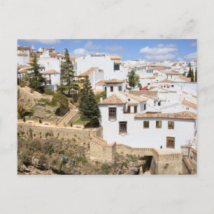 Traditionelle weiße Häuser in Ronda Postkarte